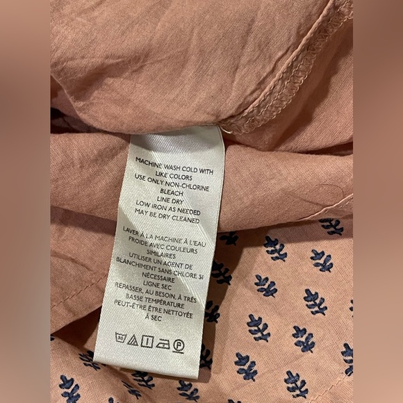 Anthropologie 100% Cotton Embroidered Tunic Mini Dress In Peach Size M - Picture 11 of 16